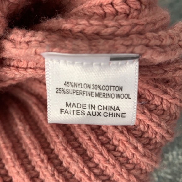 Misa Los Angles Pink Oversized Cableknit Crewneck Sweater M - Picture 7 of 12